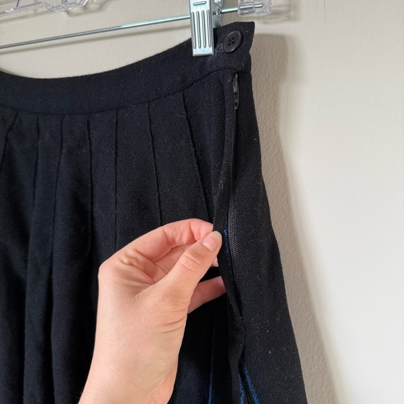 PENDLETON Vintage Made in the USA Pleated Plaid Wool Skirt Festive Holiday - Picture 4 of 6